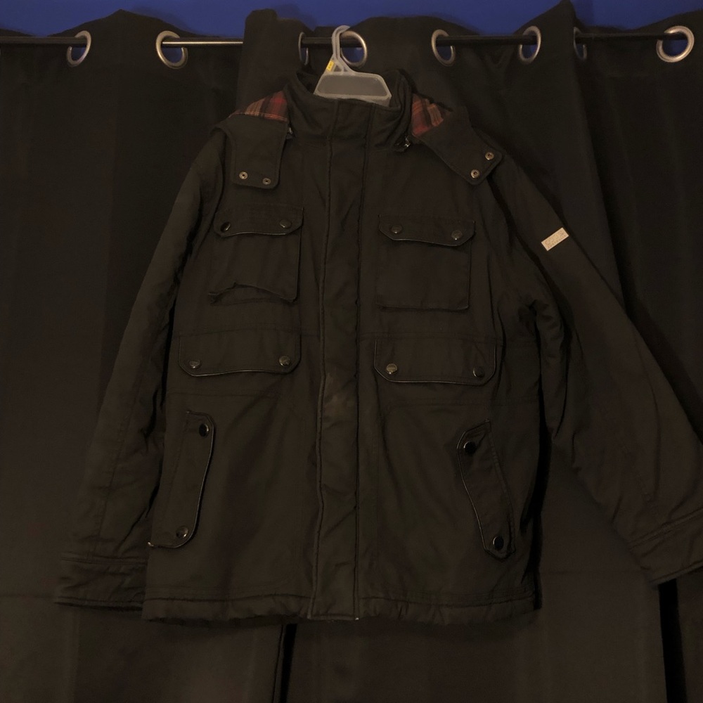 COOGI Black Denim Winter Jacket